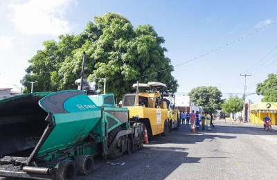 Prefeitura realiza a pavimentação asfáltica da Alameda Domingos Jorge Velho no  Poti